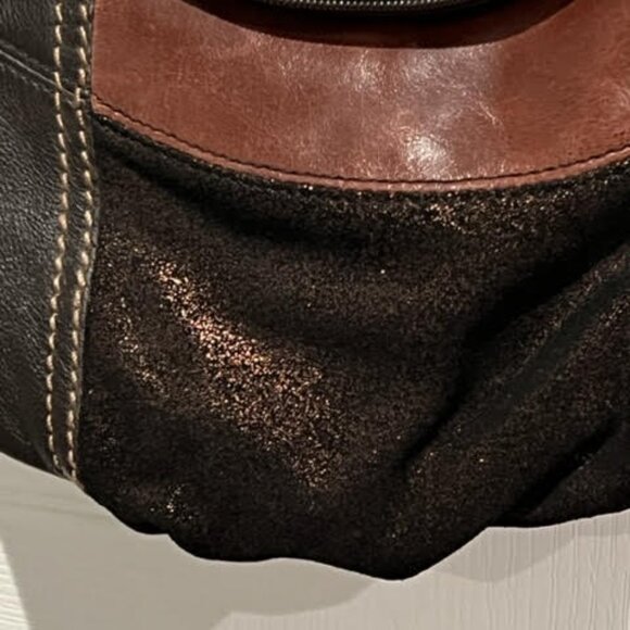 The Sak Leather Patchwork Foldover Crossbody - Picture 2 of 8